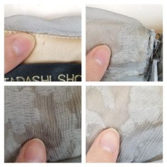 Tadashi Shoji Silk & Lace Ruched Sheath Dress - Picture 6 of 8